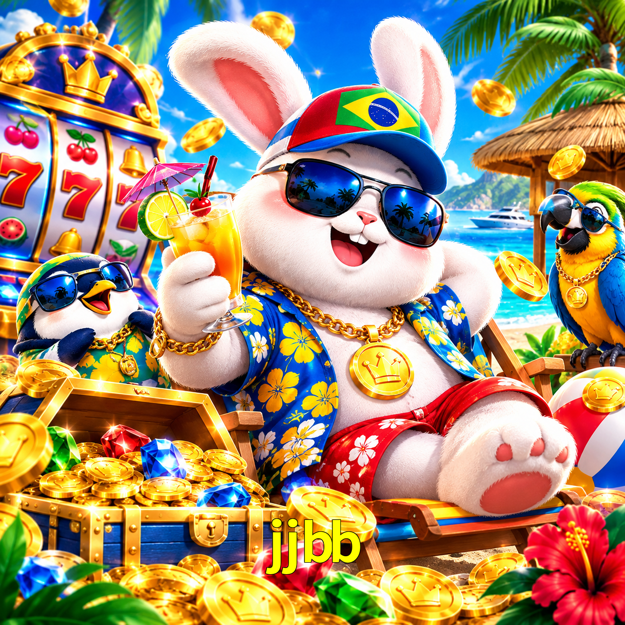 Imagem promocional da jjbb mostrando a plataforma e suas vantagens